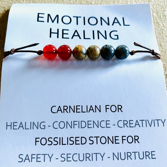 Bracelet Crystal Stone Emotional Healing Inspirational w card - Picture 2 of 10